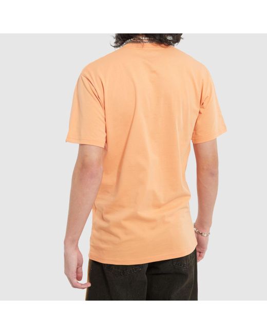 Vans Orange Left Chest Logo T-shirt In for men