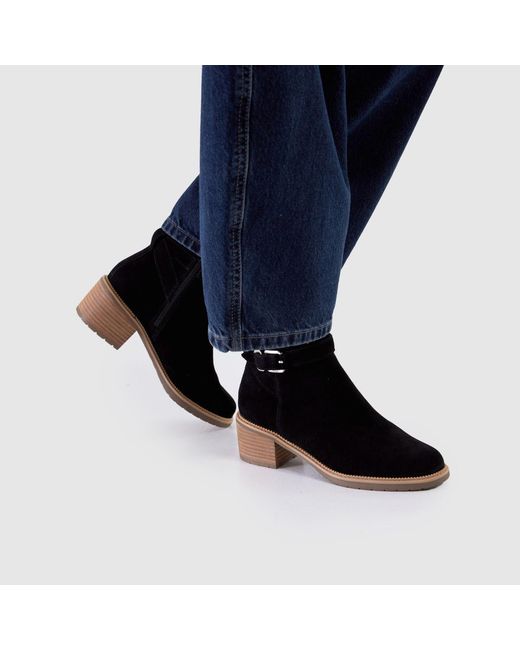 TOMS Black Hailey Buckle Boots