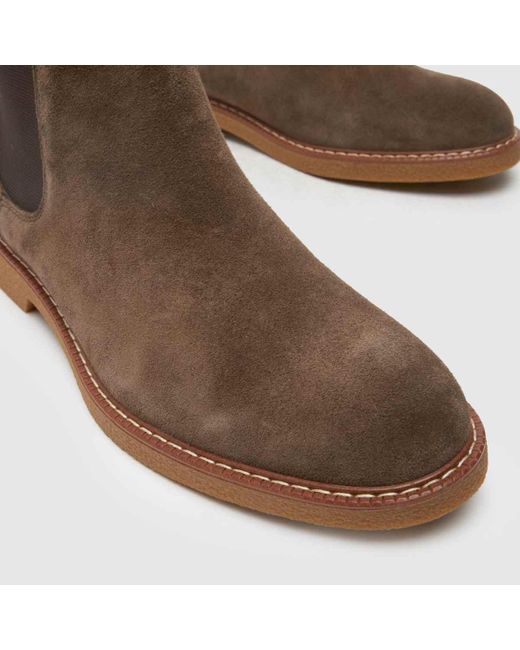 Schuh Brown Dawn Suede Chelsesa Boots for men