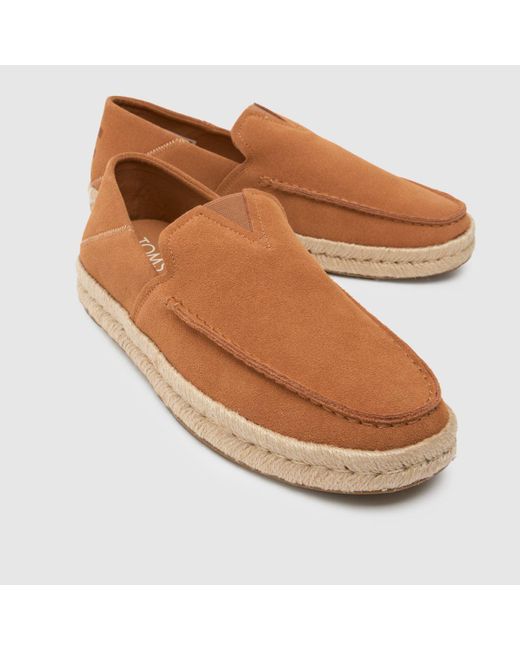 TOMS Brown Alfonso Loafer Shoes for men