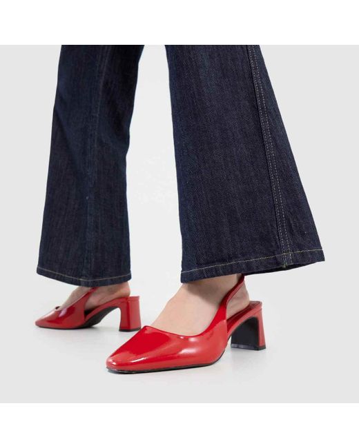 Schuh Red Shae Slingback Court Low Heels