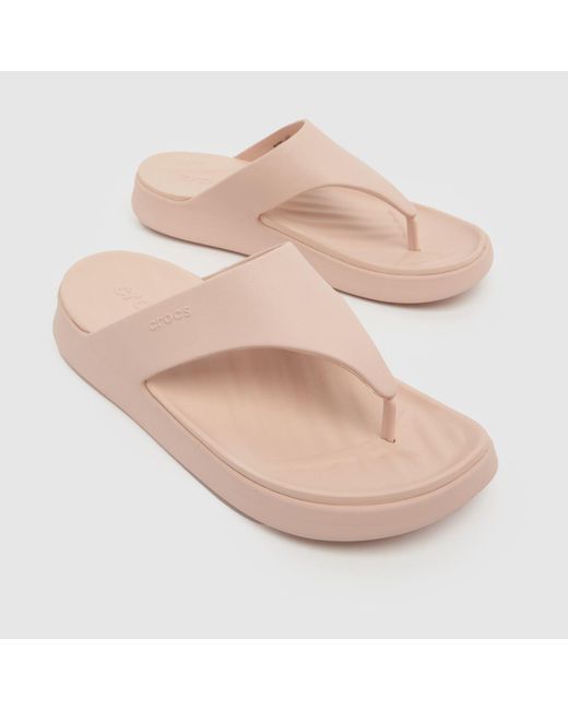 CROCSTM Pink Getaway Triangle Flip Sandals