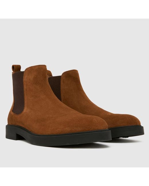 Schuh Brown Dice Suede Chelsea Boots for men