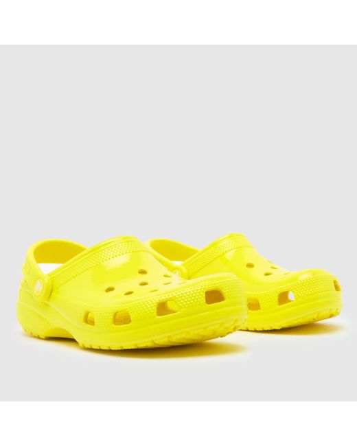 CROCSTM Yellow Classic Neon Highlighter Clog Sandals In