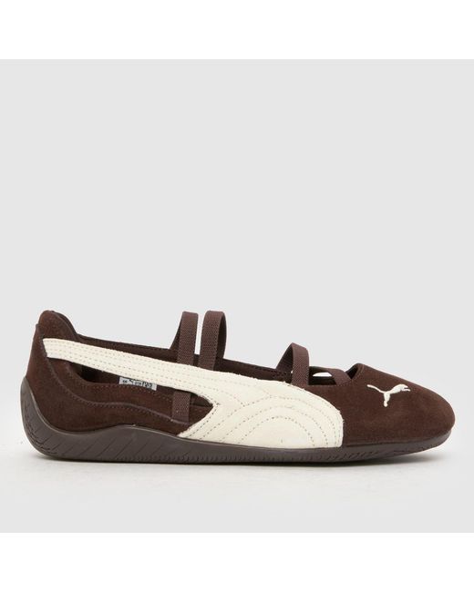 PUMA Brown Speedcat Ballet Trainers
