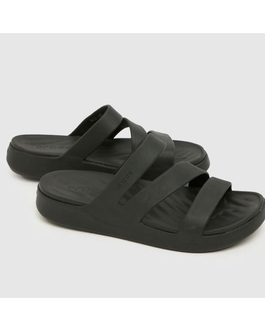 CROCSTM Black Getaway Strappy Sandals