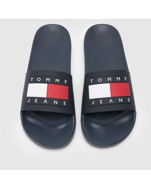 Tommy Hilfiger Blue Flag Pool Slide for men