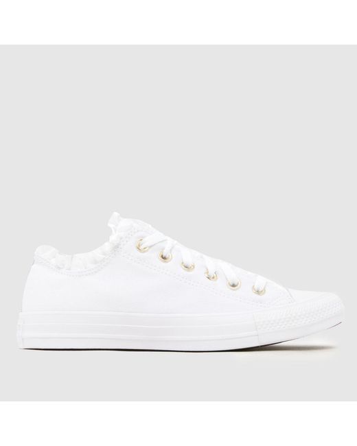 Converse White All Star Ox Ruffles Trainers