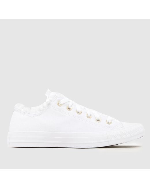 Converse White All Star Ox Ruffles Trainers