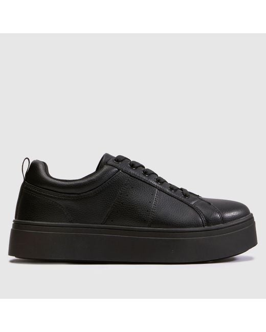 Schuh Black Naomi Lace Up Trainers