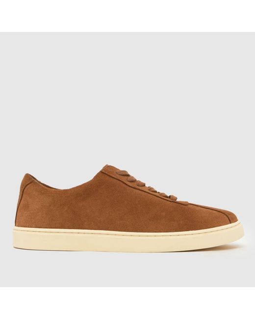 Schuh Brown Wilson Suede Slim Sole Trainers for men