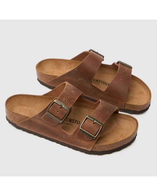 Birkenstock Brown Arizona Oiled Leather Sandals, Size: 3 (Eu 36)