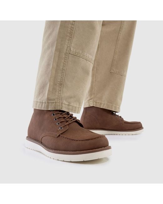 Schuh Brown Dayne Sole Moc Boots for men