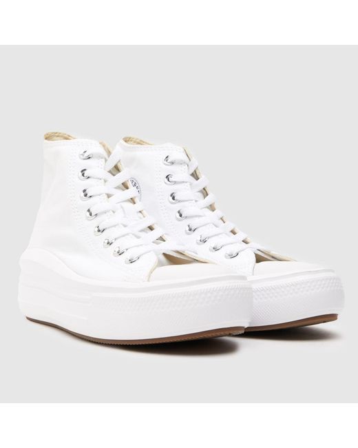 Converse White Move Platform Hi Trainers