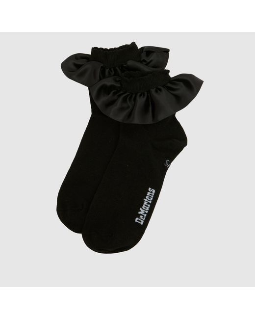 Dr. Martens Black Dr Martens Satin Frill Socks