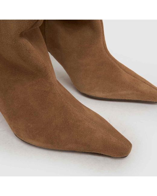 Schuh Brown Dakira Suede Slouch Calf Boots