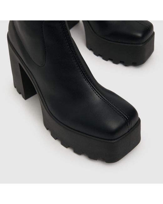 Schuh Black Women's Alvise Sock Platform Boots