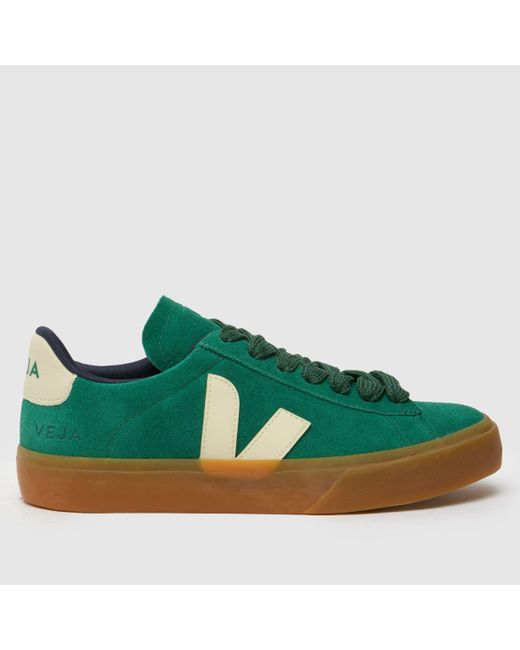 Veja Green Campo Suede Trainers In