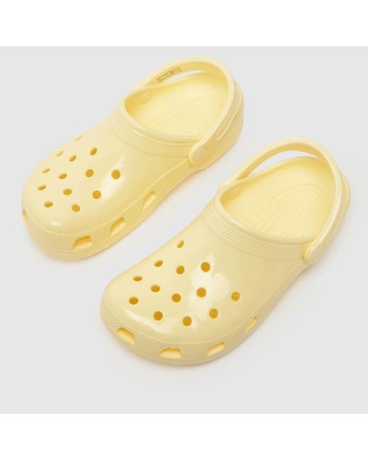 CROCSTM Yellow Classic High Shine Clog Sandals In