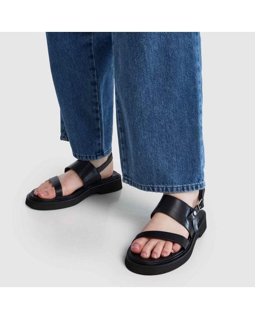 Barbour Black Dakota Sandals