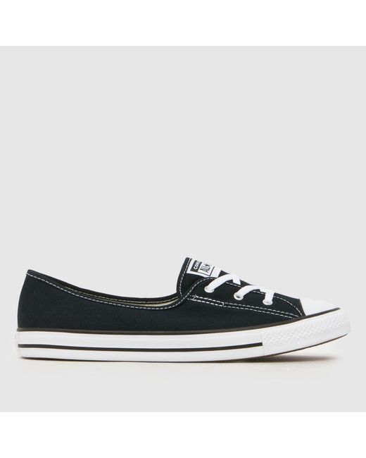 Converse Black All Star Ballet Lace Slip Trainers