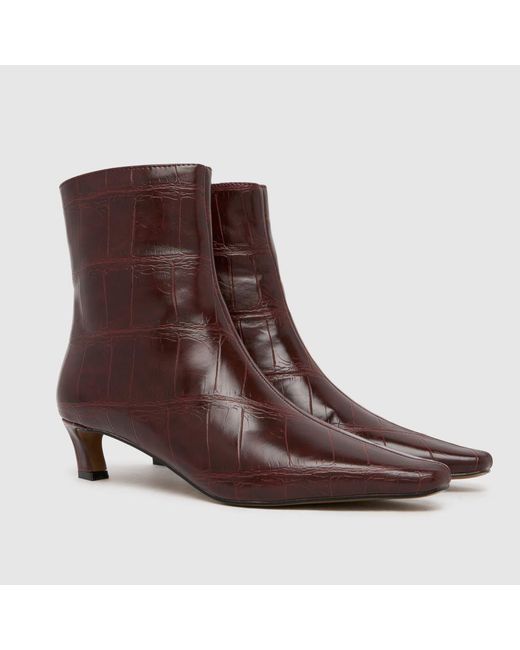 Schuh Brown Bexley Kitten Boots