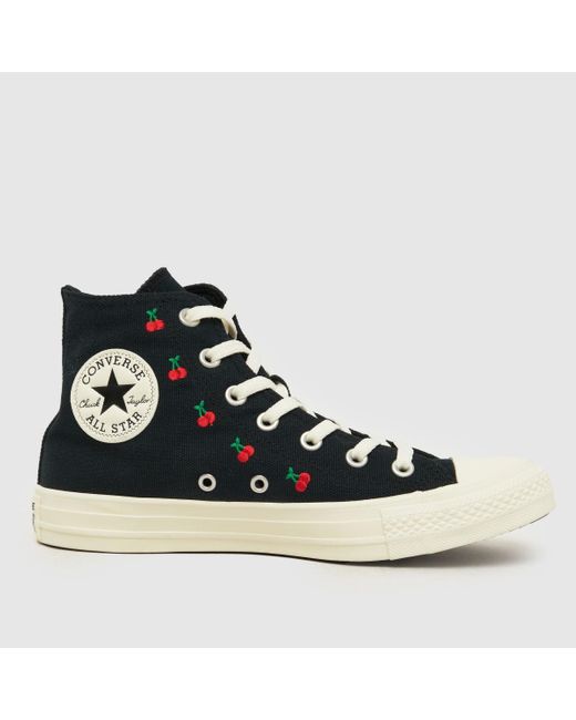 Converse Blue All Star Hi Cherries Trainers In