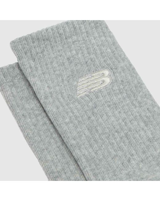 New Balance Blue Midcalf Logo Socks 3 Pack