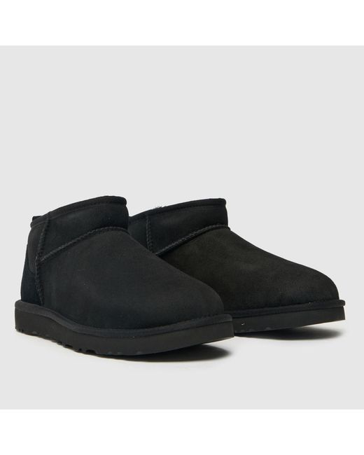 Ugg Classic Ultra Mini Black Twinface Boots