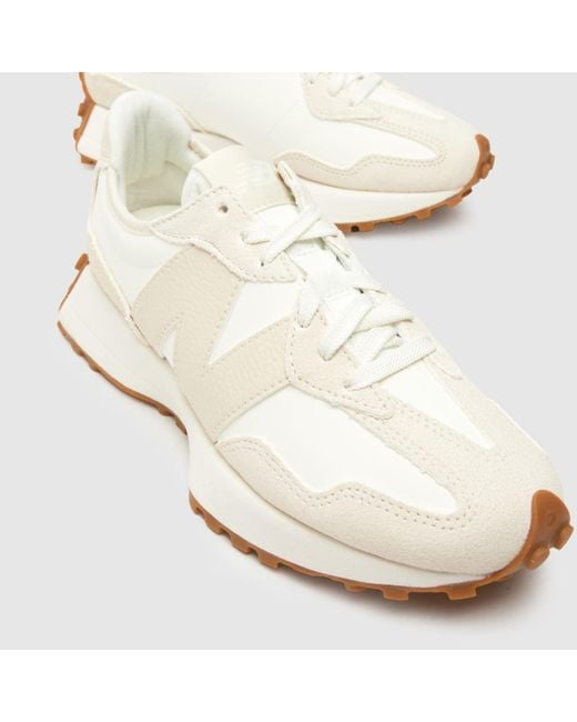 New Balance White 327 Trainers