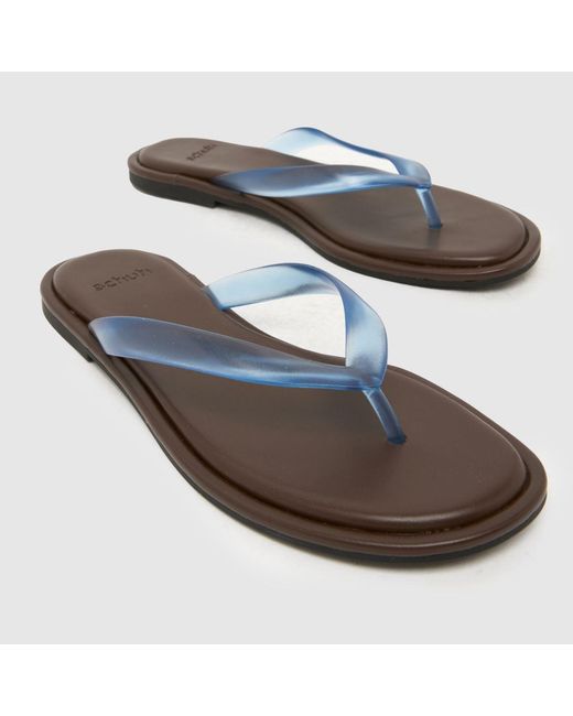 Schuh Blue Truffle Toe Post Sandals