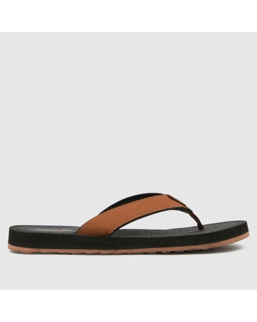 Skechers Brown Copano Flip Sandals In for men