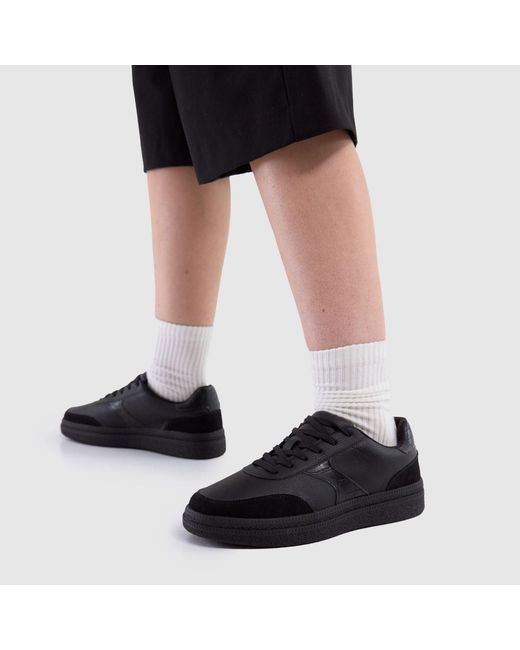 Schuh Black Malani Gum Sole Trainers