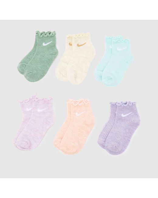 Nike Multicolor Kids Lettuce Ankle Sock 6Pk