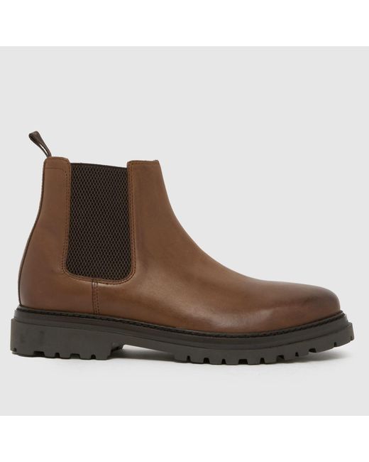 Schuh Brown Dax Leather Chelsea Boots for men