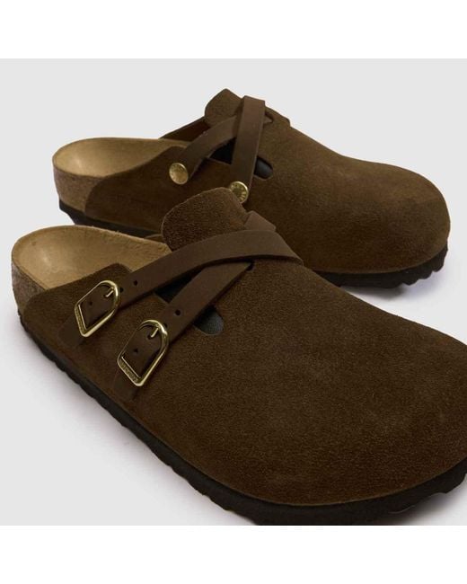Birkenstock Brown Blair D-Buckle Clog Flats
