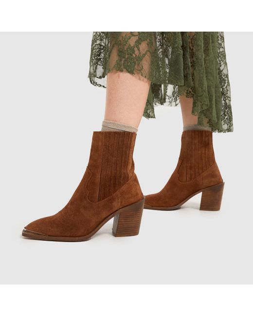 Schuh Women's Brown Anand Suede Western Boots