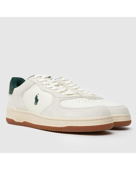 Polo Ralph Lauren White Masters Court Trainers for men