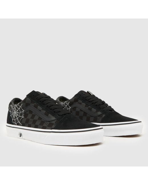 Vans old hot sale skool checkered black