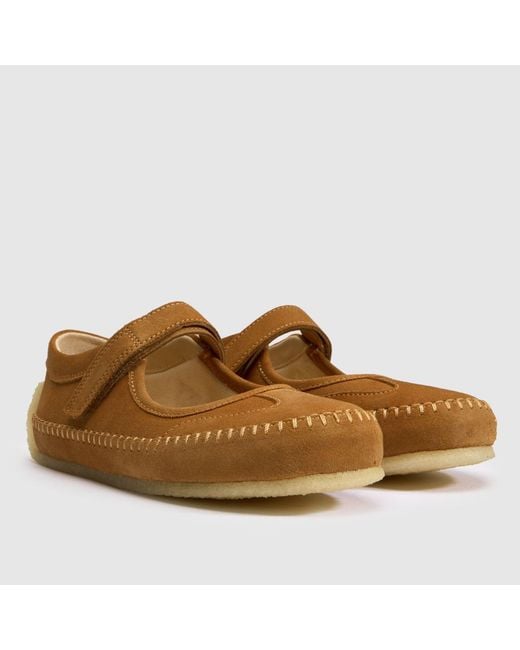 Clarks Brown Tor Low Bar Flats