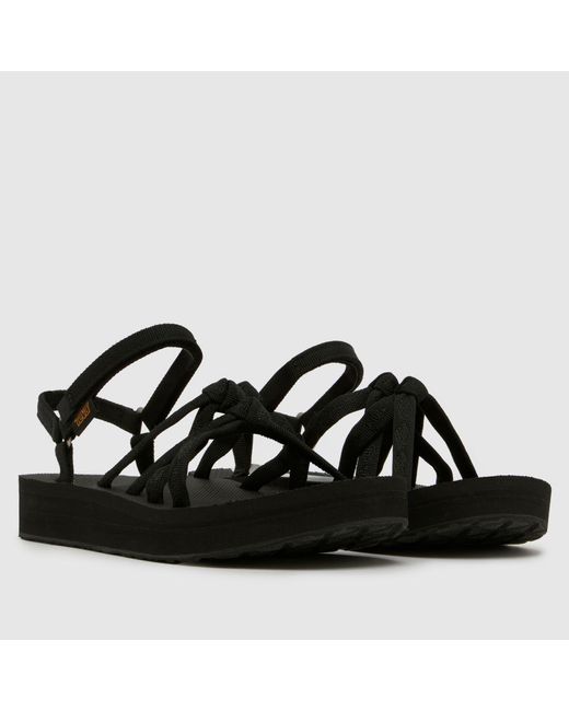 Teva Black Midform Kena Slim Sandals