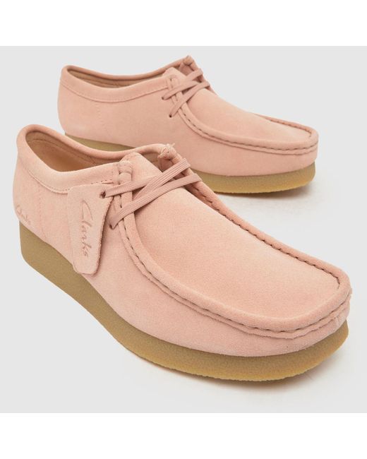 Clarks Pink Wallabee Evo Flats