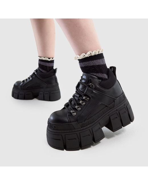 Buffalo Black London Gospher Hike Lo Trainers