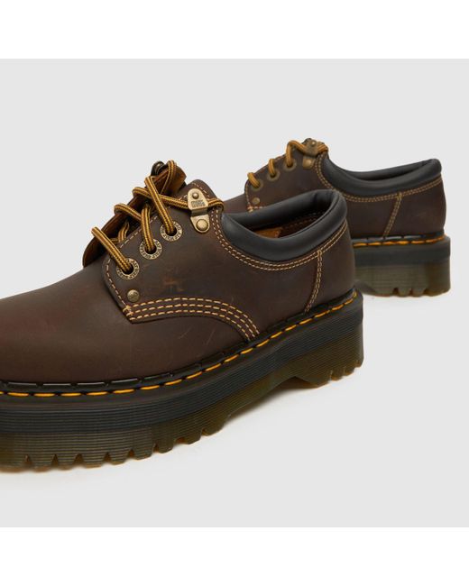 Dr. Martens Brown 8053 Quad Flat Shoes In