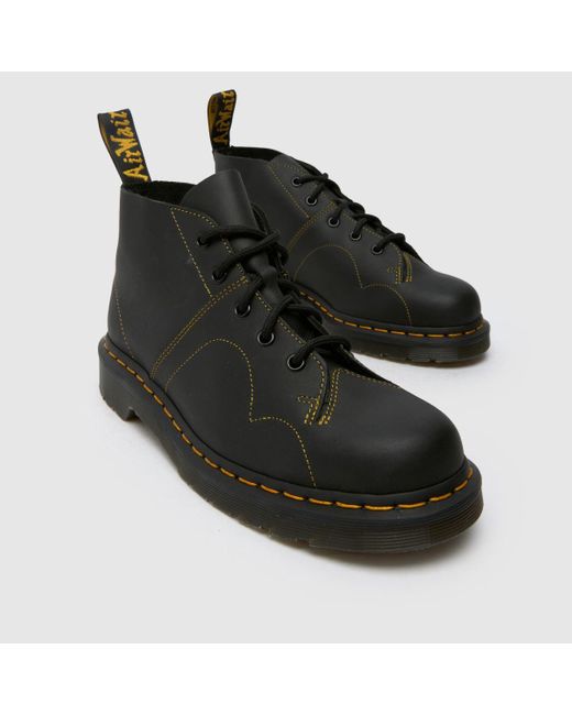 Dr. Martens Black Church Monkey Boots