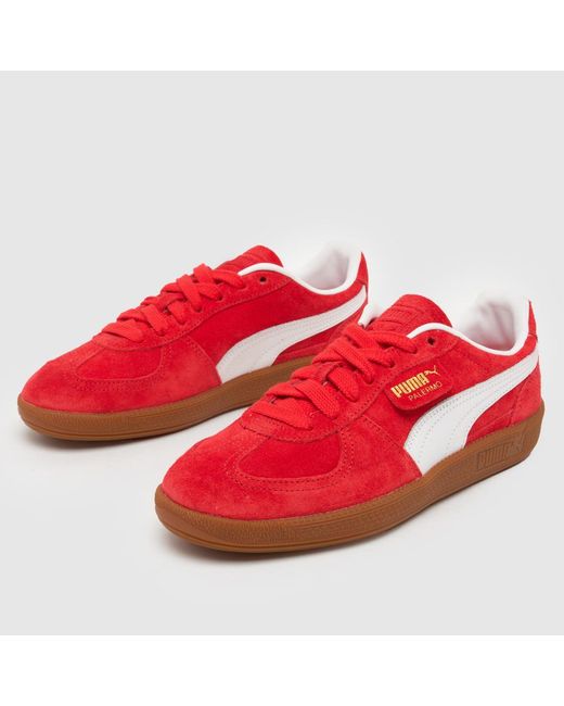 PUMA Red Palermo Trainers