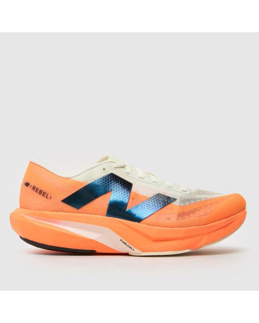 New Balance Orange Fuelcell Rebel V4 Trainers