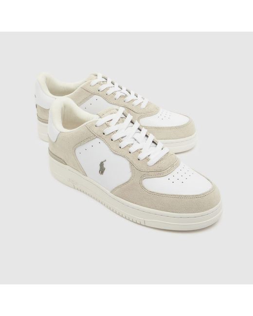 Polo Ralph Lauren White Masters Court Trainers for men