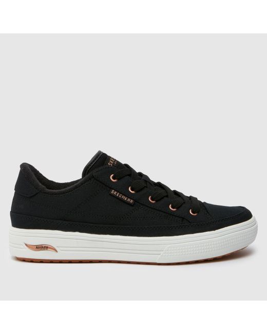 Skechers Black Arch Fit Arcade Trainers In