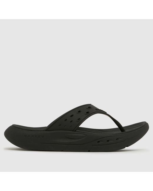 Oakley Black Studio Flip Flop Sandals for men